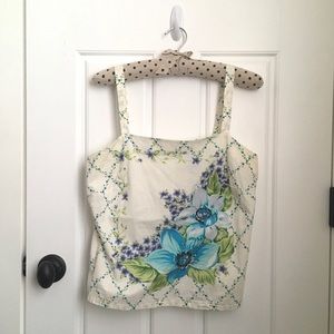 Vintage Gap Floral Embellished Tank Top — size M